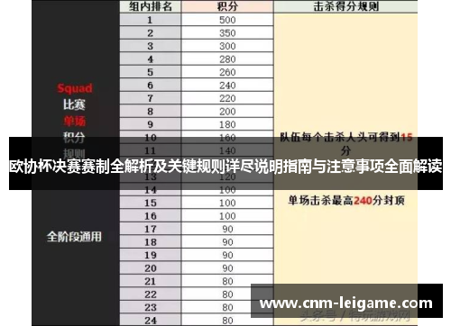 欧协杯决赛赛制全解析及关键规则详尽说明指南与注意事项全面解读